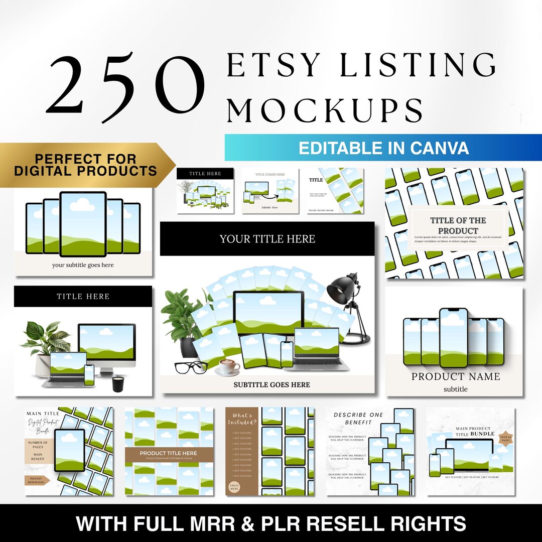 250 Canva Mockup Templates for Digital Products | Done-for-you Digital ...