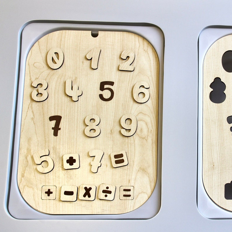 Numbers Lid for Ikea Trofast Bin Flisat Inserts Wooden Insert Color