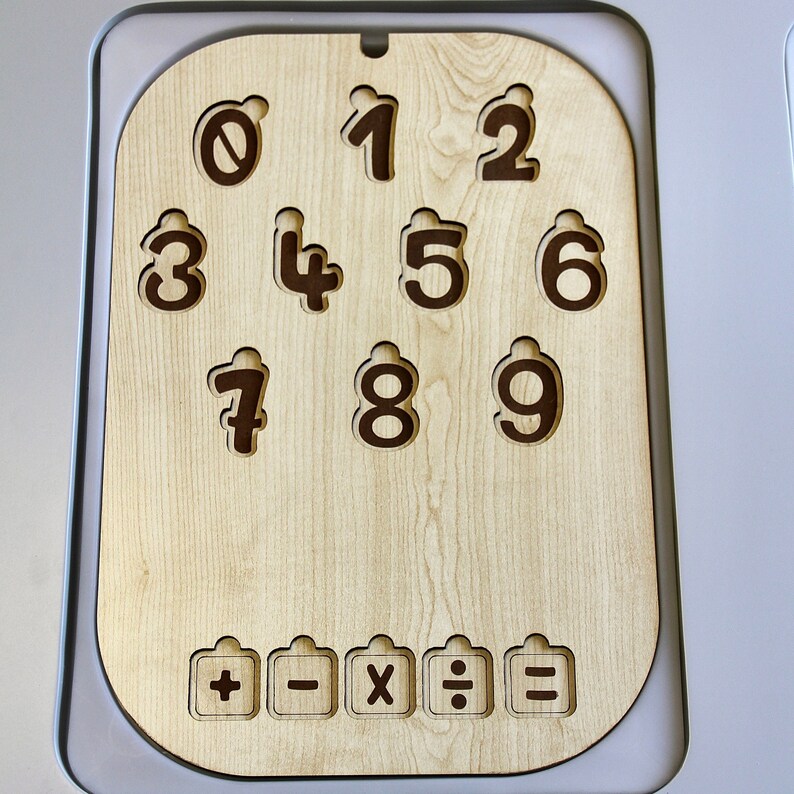 Numbers Lid for Ikea Trofast Bin Flisat Inserts Wooden Insert Color