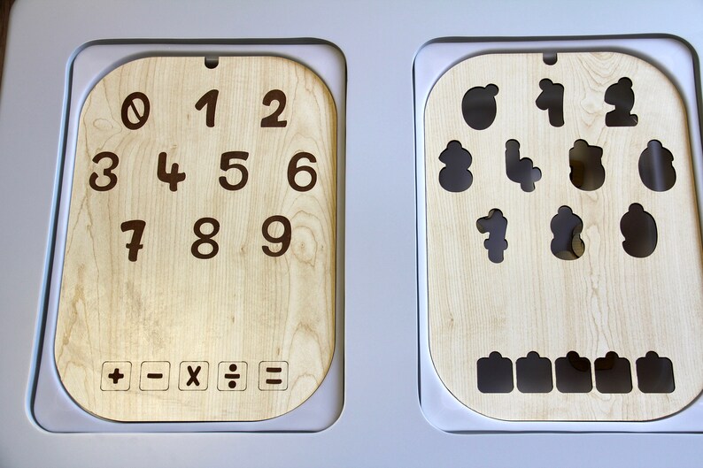Numbers Lid for Ikea Trofast Bin Flisat Inserts Wooden Insert Color