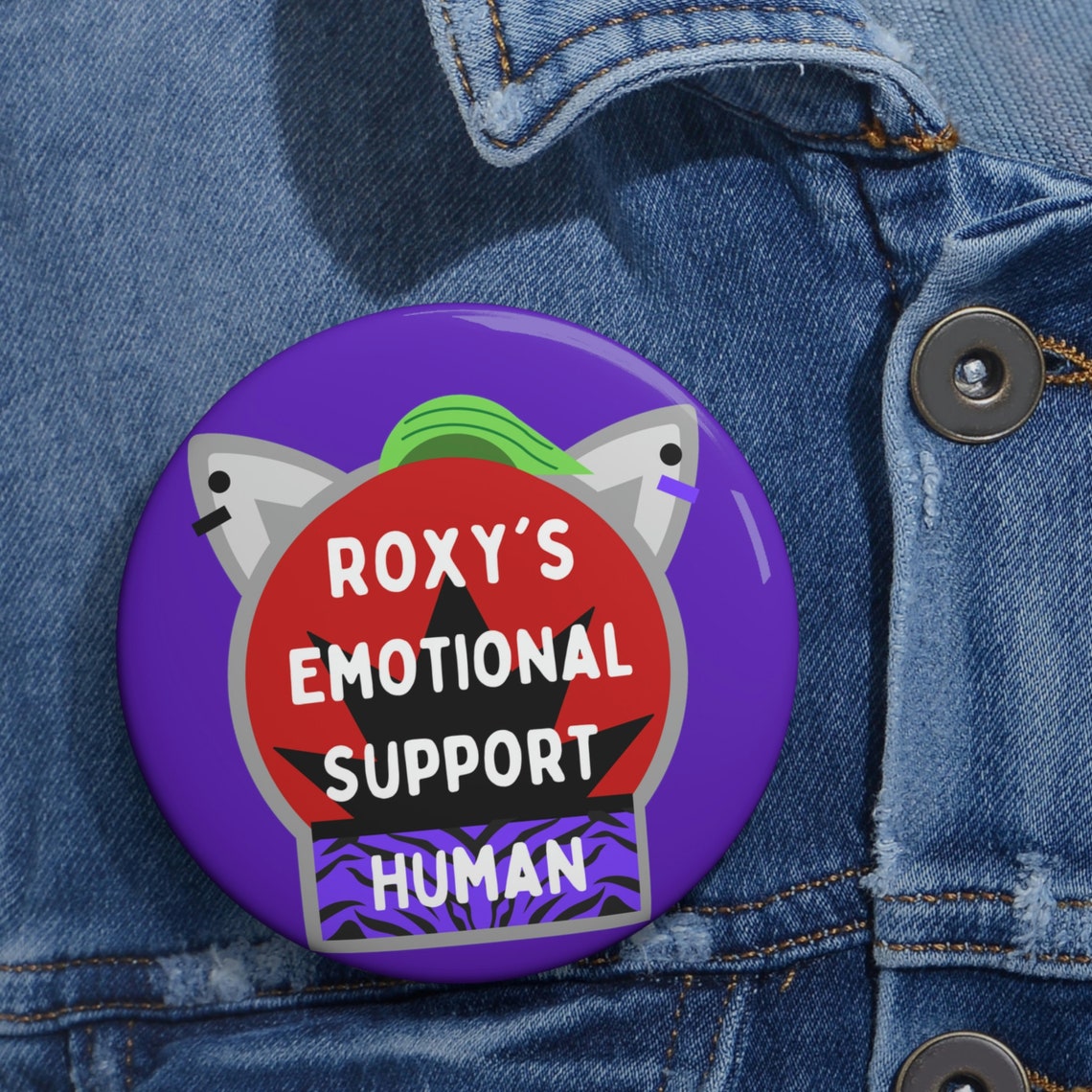 Roxy's Emotional Support Human FNAF Pin Button / FNAF Security Breach ...
