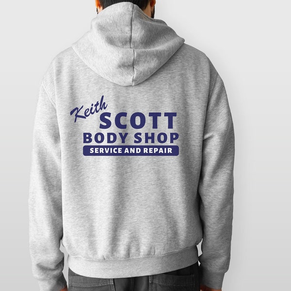 Keith Scott Body Shop Hoodie, Tree Hill Crewneck Sweatshirt, Tv Hill Shirt, Nathan Scott Pop Culture Shirt, Classic Car Auto Body Repair Tee
