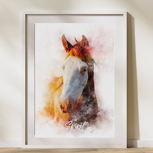 Portrait d’animal de compagnie personnalisé à partir d’une photo à l’aquarelle. Cadeau du propriétaire d’animal. Mémorial pour animaux de compagnie. Cadeau d’anniversaire. Cadeau d’anniversaire. PORTRAIT NUMÉRIQUE