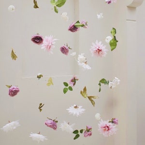 Hanging Flower Garland, Lilac Custom Hanging Flowers Kit, DIY Ceiling Flower Set, Floating Flower Wall Hanging Backdrop for Wedding/Birthday