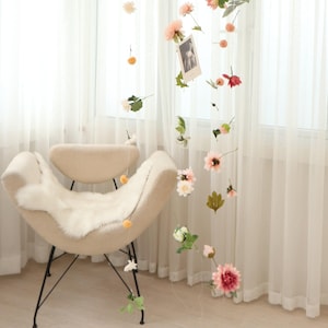 Ghirlanda di fiori sospesa, kit di fiori sospesi personalizzati, set di fiori da soffitto fai da te, sfondo da appendere a parete con fiori galleggianti, decorazione da parete con ghirlanda di fiori