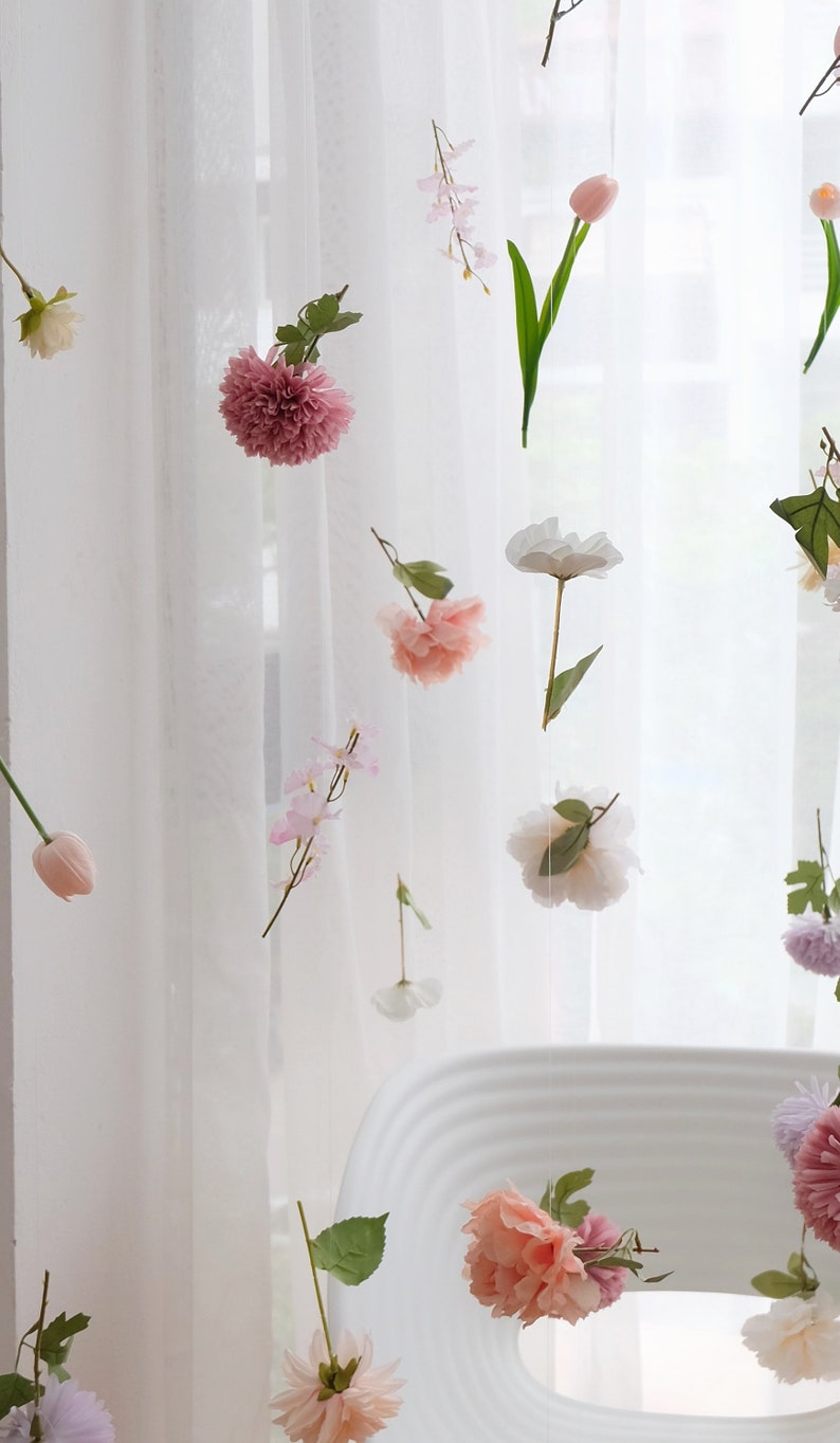 Hanging Flower Garlands, Custom Hanging Flowers Kit, DIY Ceiling Flower ...