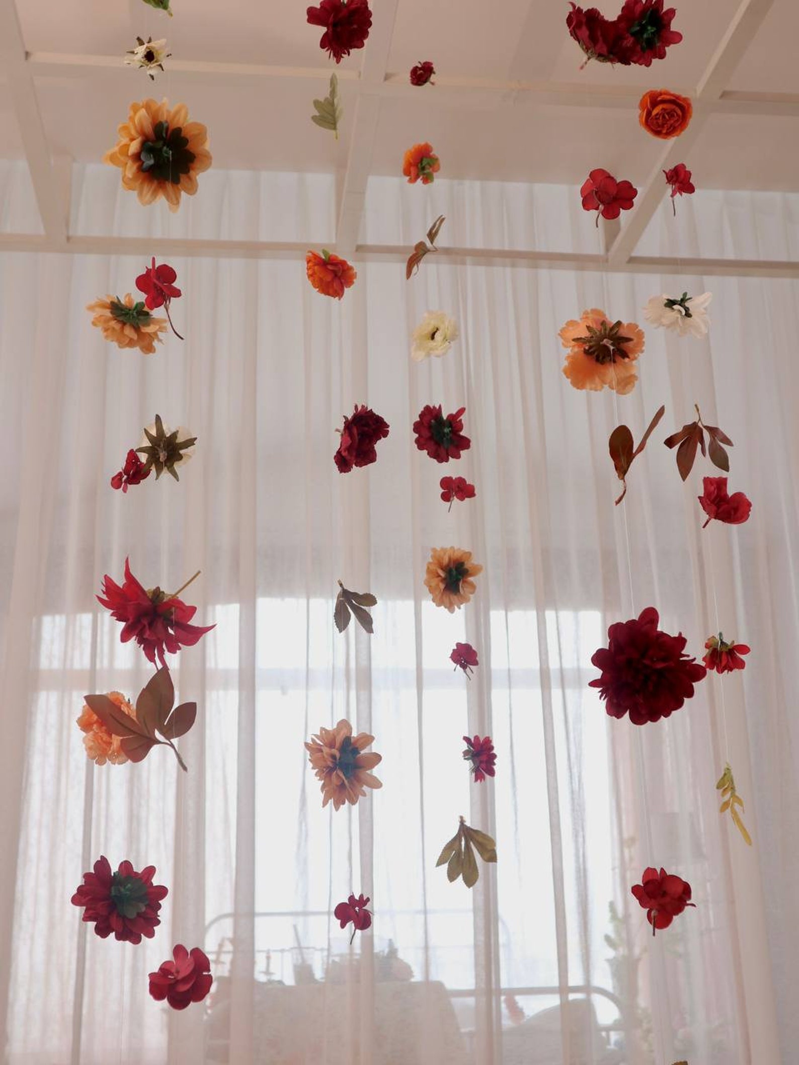 Hanging Flower Garlands, Custom Hanging Flowers Kit, DIY Ceiling Flower ...