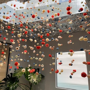 Hanging Flower Garland, Custom Hanging Flowers Kit, DIY Ceiling Flower Set, Floating Flower Wall Hanging Backdrop, Flower Garland Wall Decor