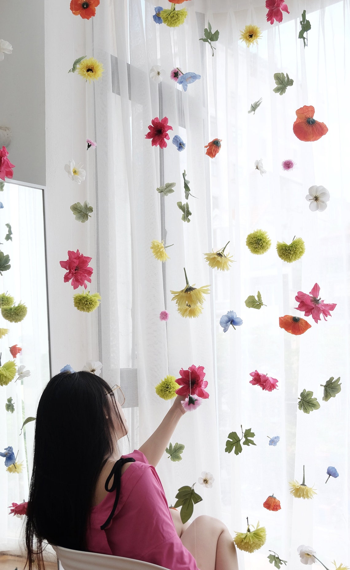 Hanging Flower Garlands, Custom Hanging Flowers Kit, DIY Ceiling Flower ...
