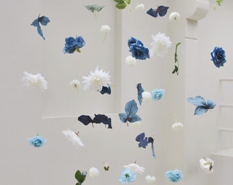 Hanging Flower Garland, Custom Hanging Flowers Kit, DIY Ceiling Flower Set, Floating Flower Wall Hanging Backdrop, Flower Garland Wall Decor