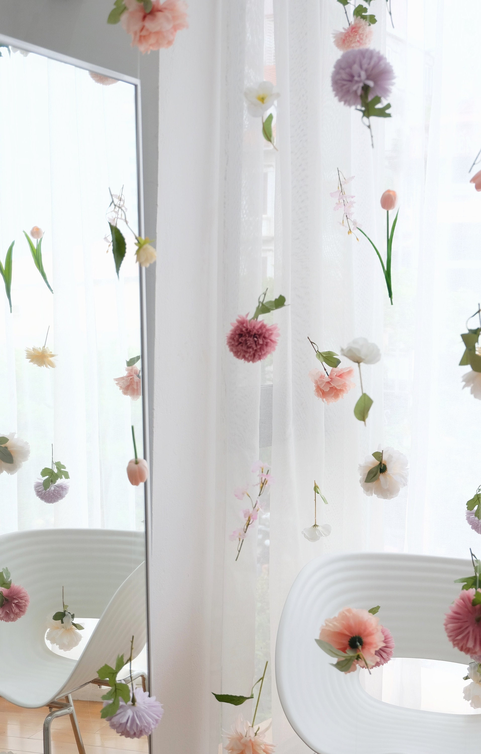 Hanging Flower Garlands, Custom Hanging Flowers Kit, DIY Ceiling Flower ...