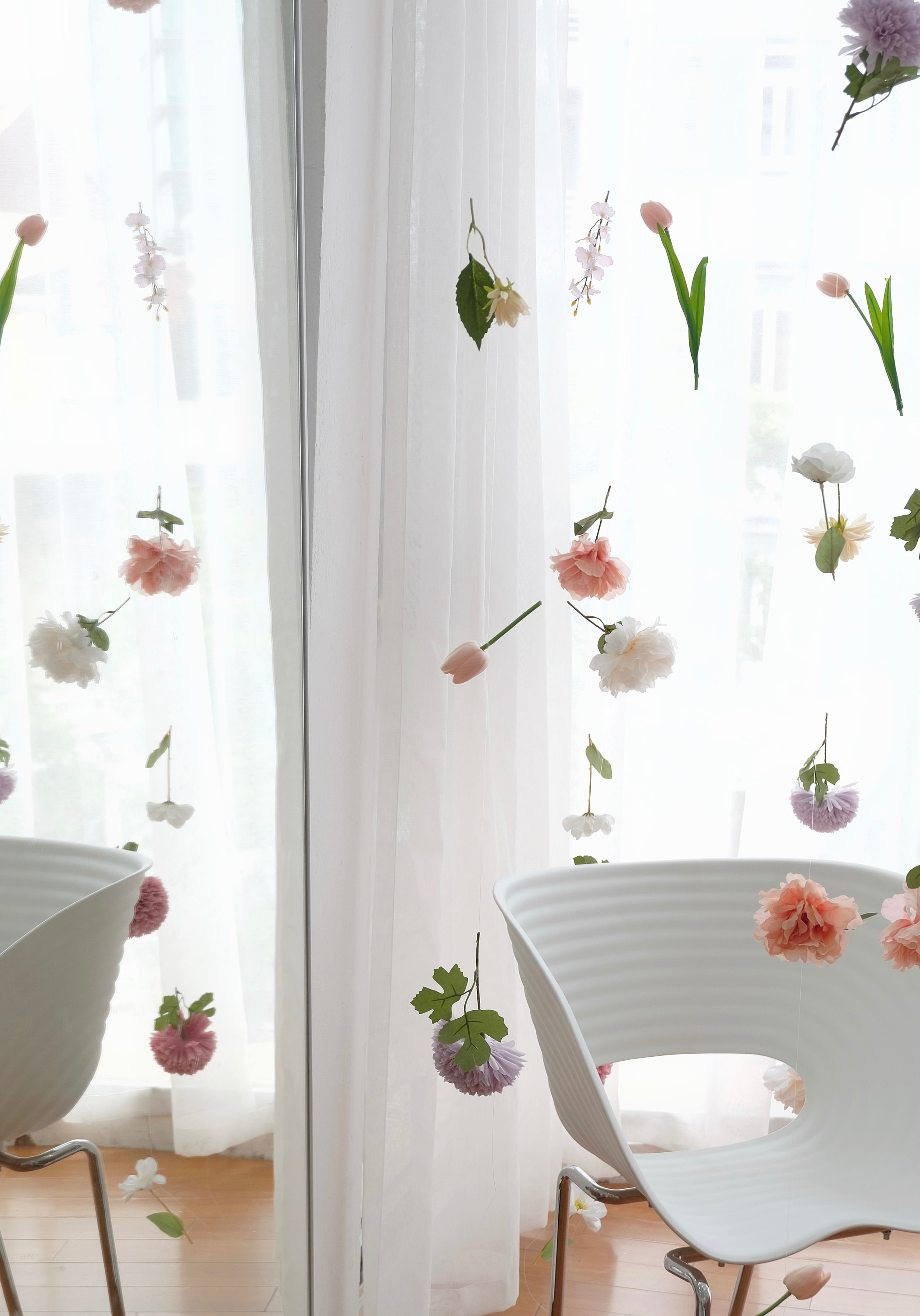 Hanging Flower Garlands, Custom Hanging Flowers Kit, DIY Ceiling Flower ...
