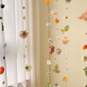 Hanging Flower Garland, Custom Hanging Flowers Kit, DIY Ceiling Flower Set, Floating Flower Wall Hanging Backdrop for Wedding/ Birthday