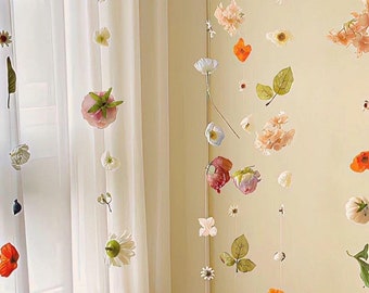 Hanging Flower Garland, Custom Hanging Flowers Kit, DIY Ceiling Flower Set, Floating Flower Wall Hanging Backdrop for Wedding/ Birthday