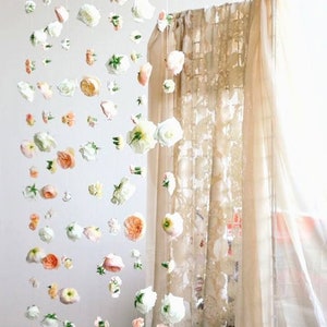 silk flower garland, hanging flower wedding, flower wall garland, ceiling hanging decor, flower curtain, wildflower backdrop, floral garland, hanging flower backdrop, faux flower garland, flower hanging decoration, hanging floral