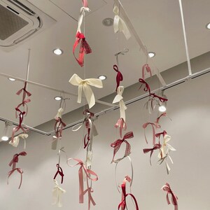 Hanging Coquette Garland, Custom Hanging Ribbon Bow, Coquette Bow ...