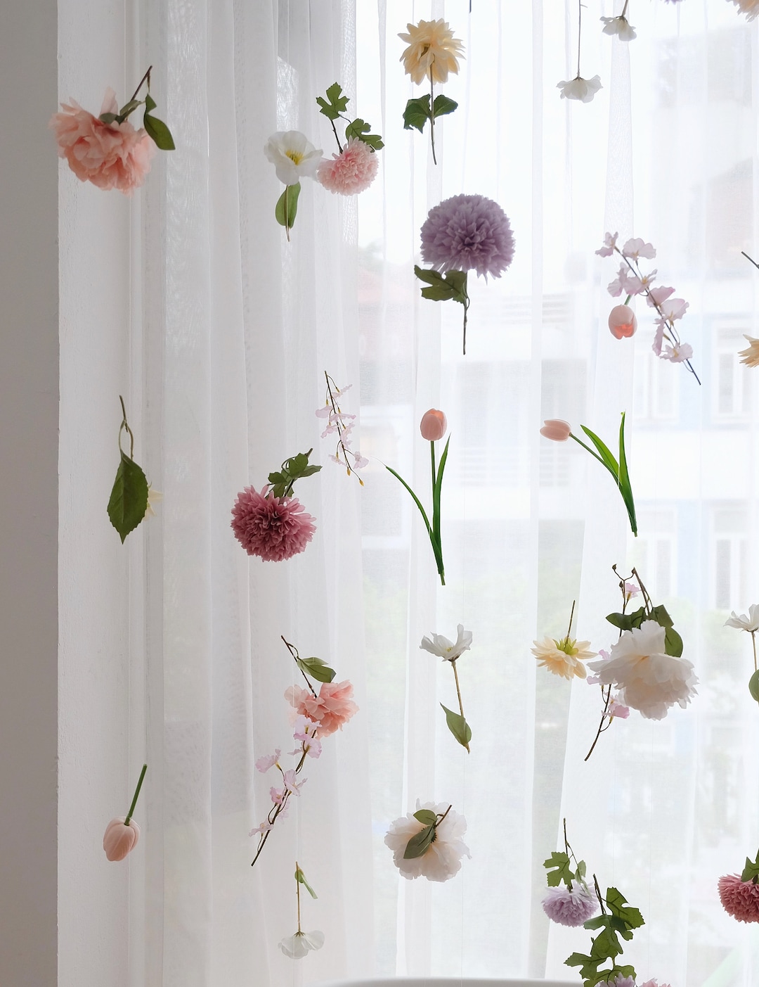 Hanging Flower Garlands, Custom Hanging Flowers Kit, DIY Ceiling Flower ...