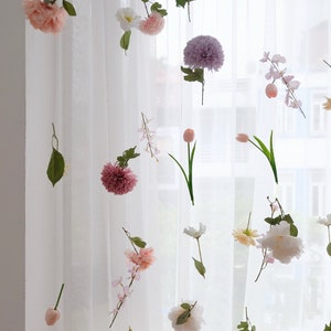 Hängande blomstergirlanger, anpassat hängande blomkit, gör-det-själv takblomsterset, flytande väggbonad för bröllop/födelsedag