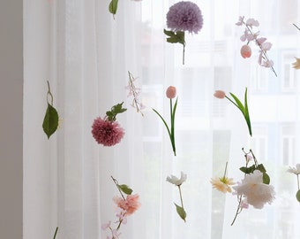 Hanging Flower Garlands, Custom Hanging Flowers Kit, DIY Ceiling Flower Set, Floating Flower Wall Hanging Backdrop for Wedding/ Birthday