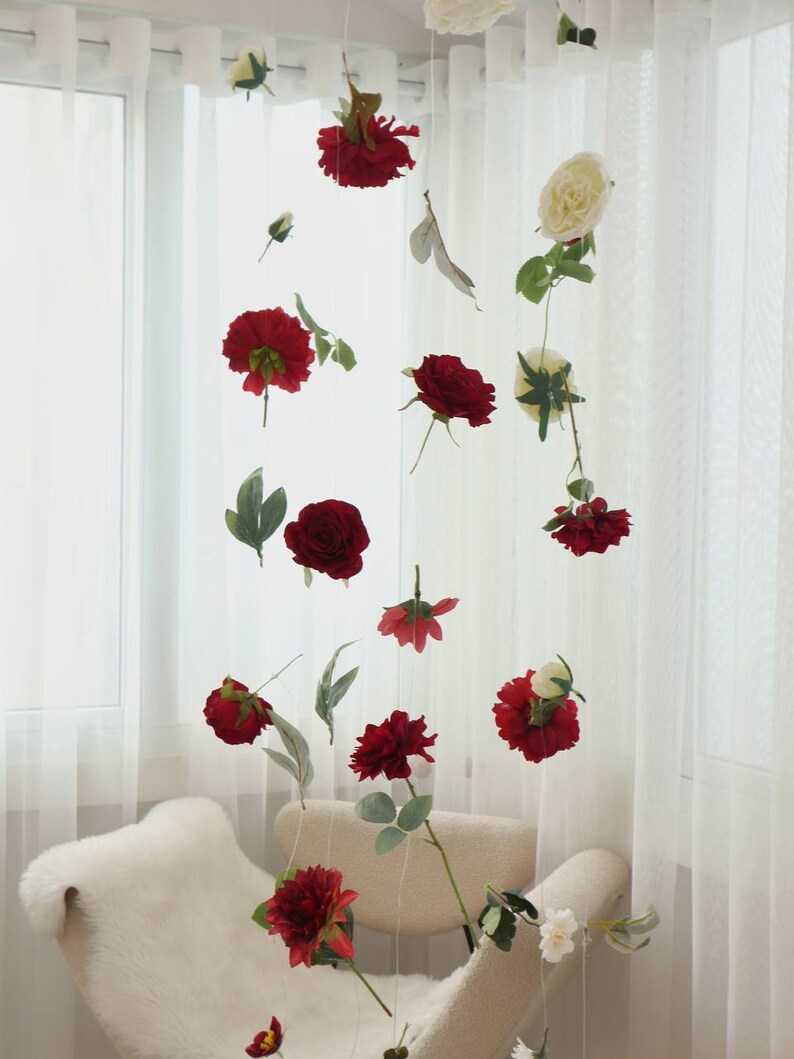 Hanging Flower Garland, Custom Hanging Flowers Kit, DIY Ceiling Flower ...