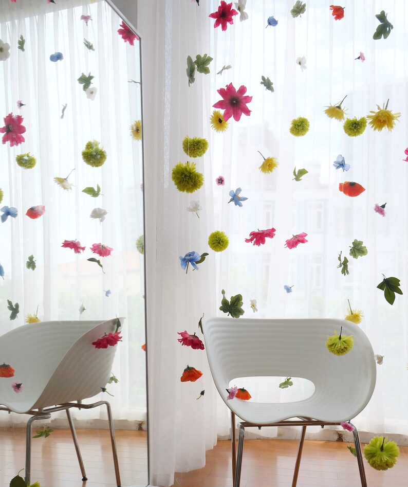 Hanging Flower Garlands, Custom Hanging Flowers Kit, DIY Ceiling Flower ...