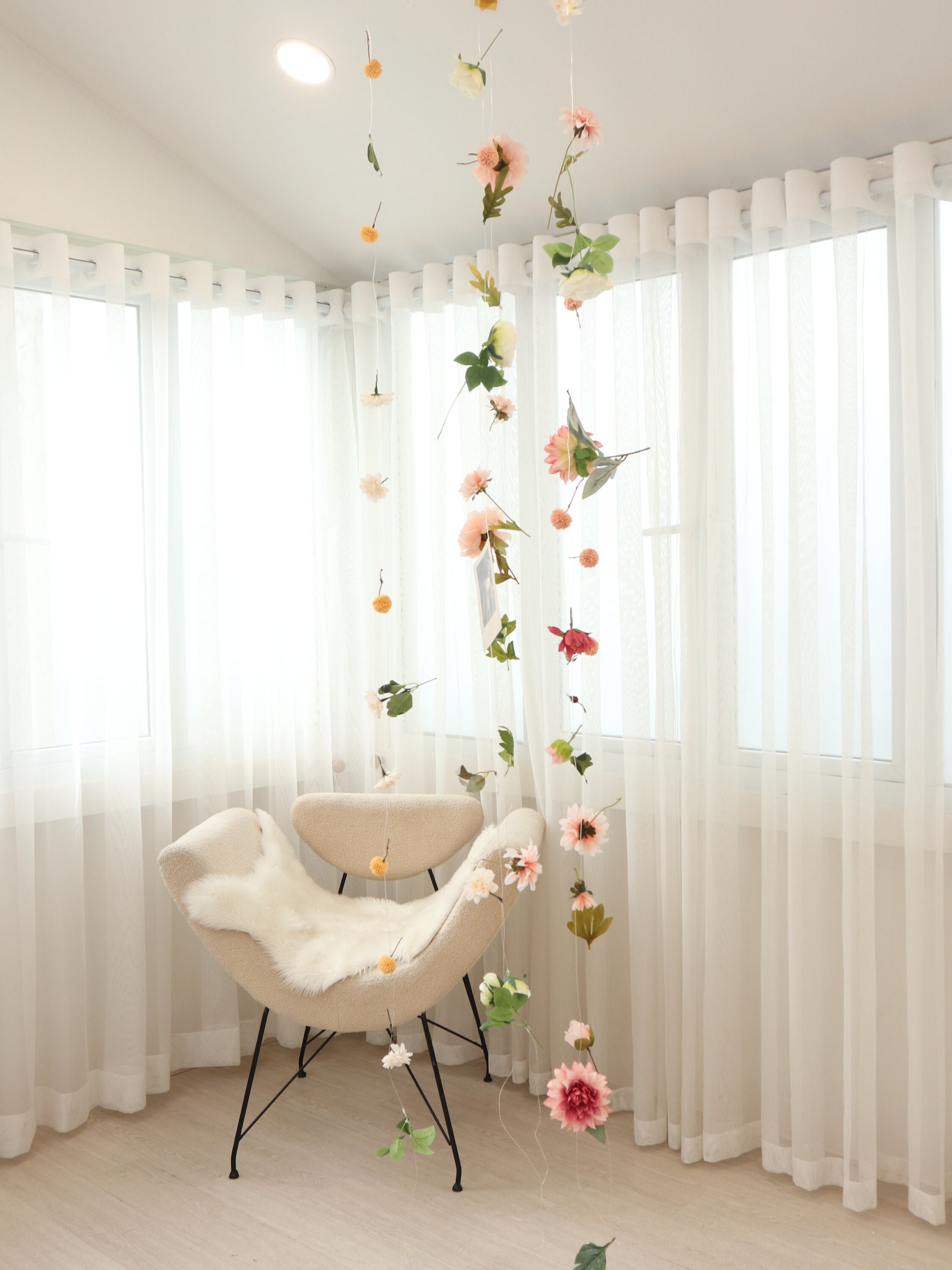 Fielegen Ghirlanda Luminosa Fiori Artificiali 1,8 M – 20 LED A Batteria, Con Timer, Rose In Seta