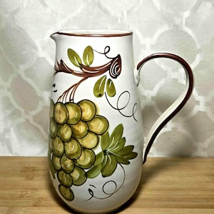 Vintage Howard Holt Italienische Trauben 9 &quot;Keramik Krug.