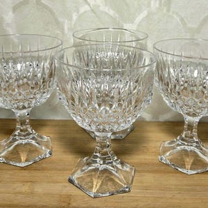 Vintage Fostoria Stratton Champagne Sherbet Glasses. Set of 4