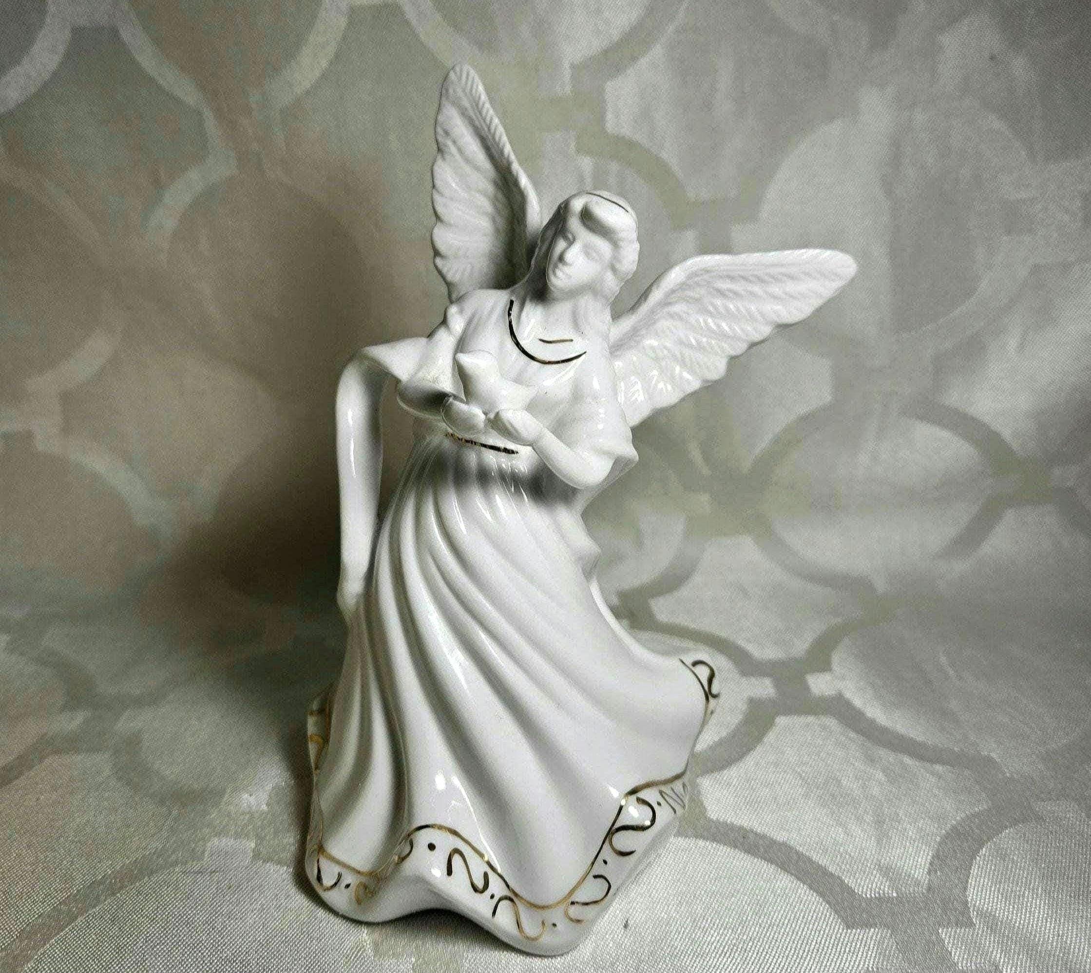 天使の陶器置物 7体セット 加藤工芸 - メルカリ 陶器人形 バイオリンと