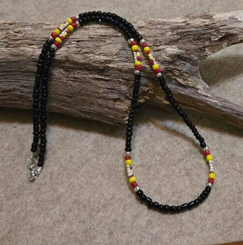 Men's Native American Beaded Necklace, Southwest Beaded Necklace - Etsy