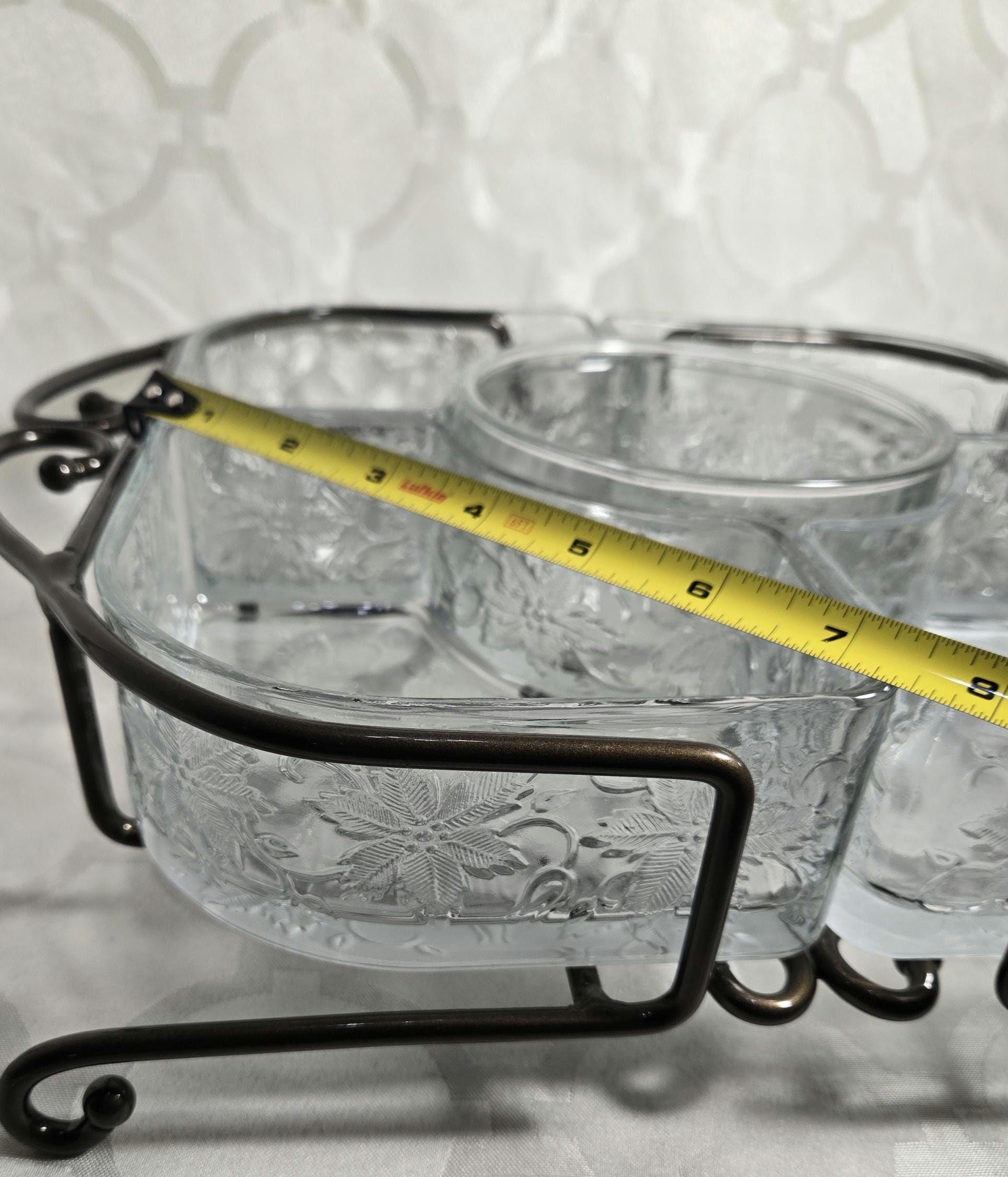 Vintage Princess House Fantasia Chip and Dip Set: Glass Serving