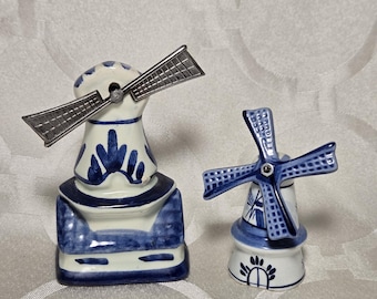 Vintage Delft Windmühle Figuren.