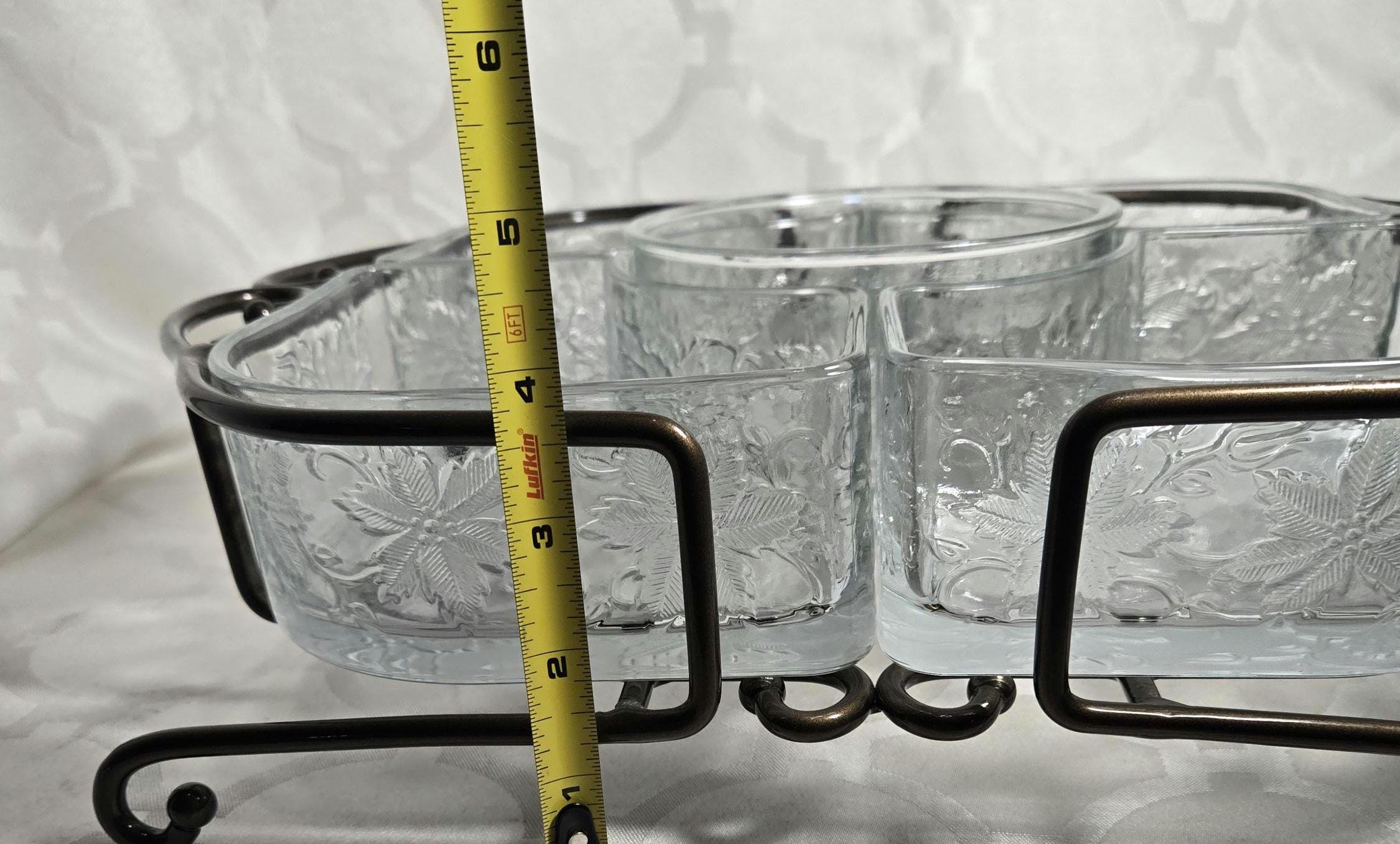 Vintage Princess House Fantasia Chip and Dip Set: Glass Serving