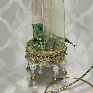 Green Victorian Style Christmas Ornament