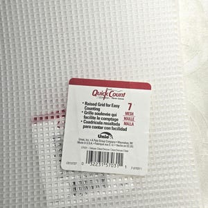 Kunststoff Nadelspitze Mesh 7 Canvas. 10 Blatt. Quick Count Rarised Grid 7 Mesh Kunststoff Leinwand.