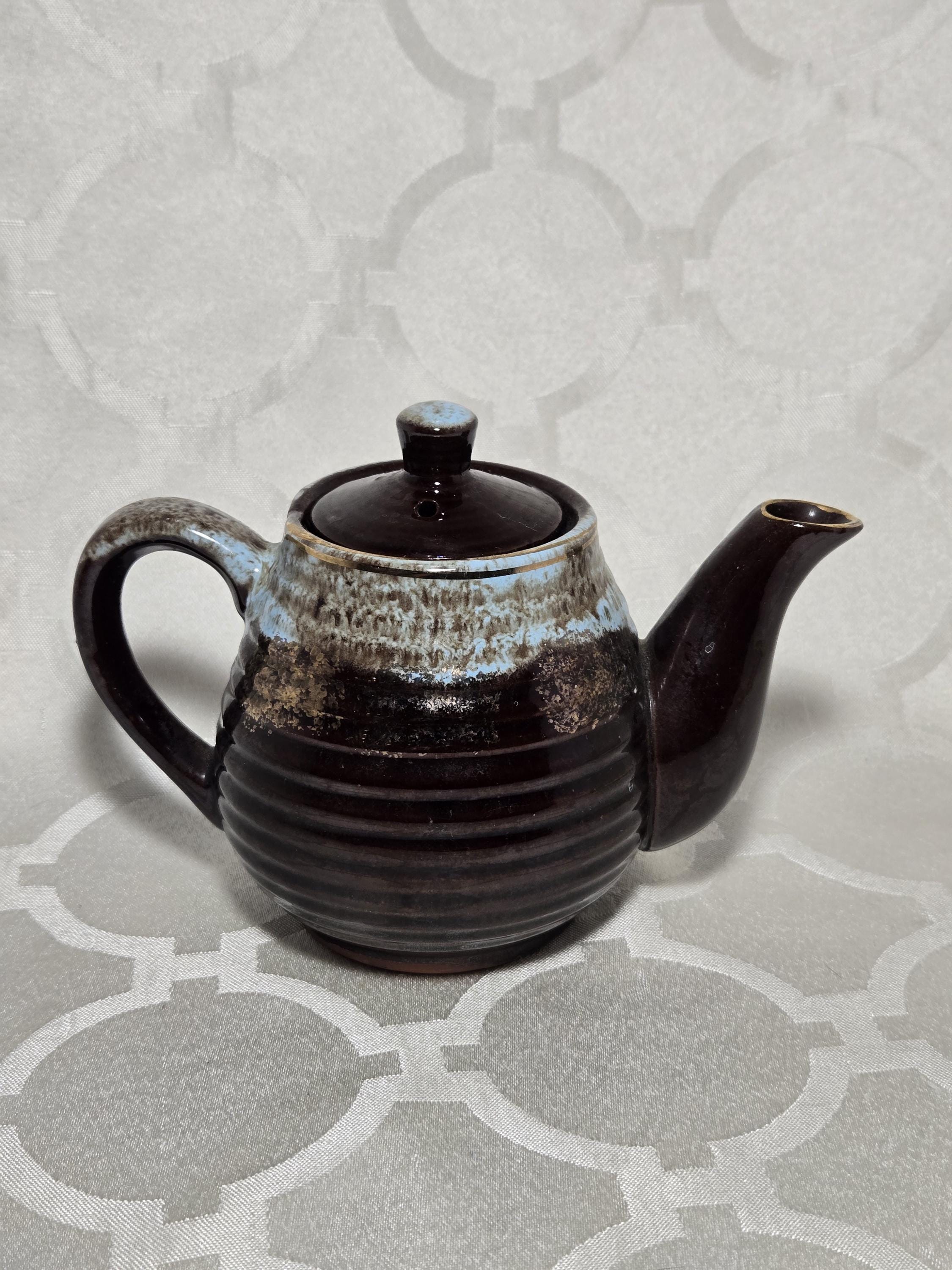 Japanese Blue Gold Teapot - Etsy