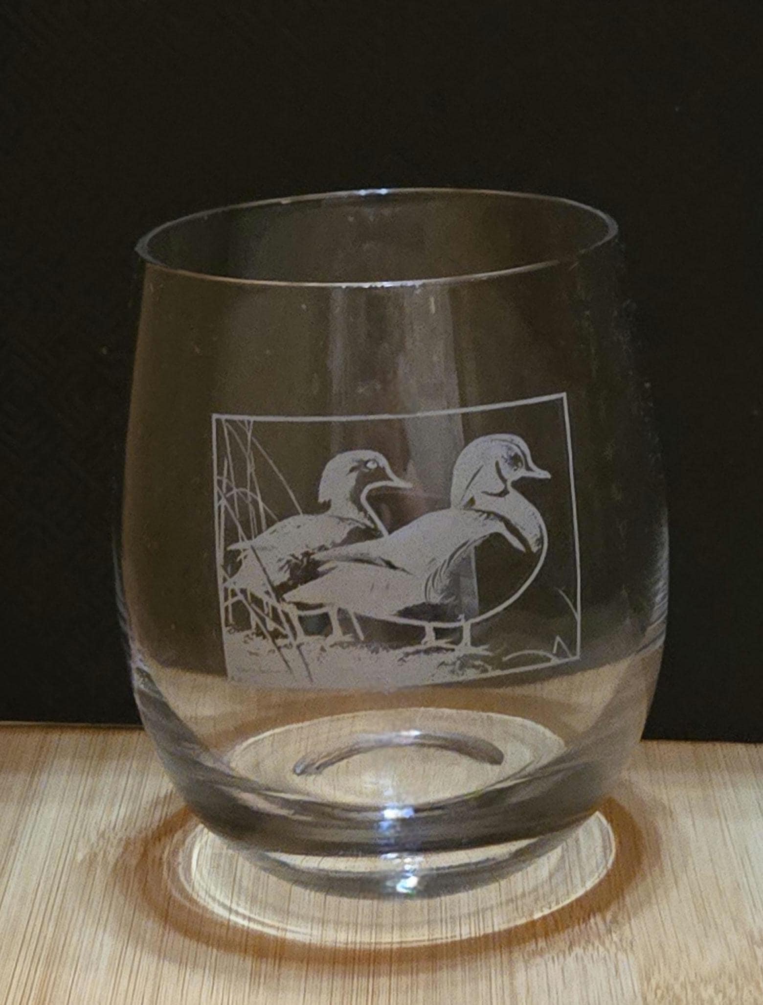 Etched ducks glass - Etsy 日本