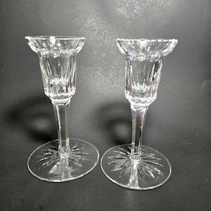Vintage Waterford Crystal Candlestick Holders: Set of 2