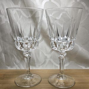 Vintage Crystal Chantelle by Cristal D&#39;Arques-Durand Wine Glasses. Set of 2.