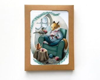 Buon compleanno Volpe, biglietto d'auguri digitale e scaricabile, festa di compleanno, pittura ad acquerello, biglietto di auguri di compleanno acquerello - Italia