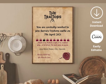 The Traitors Party Poster Einladen