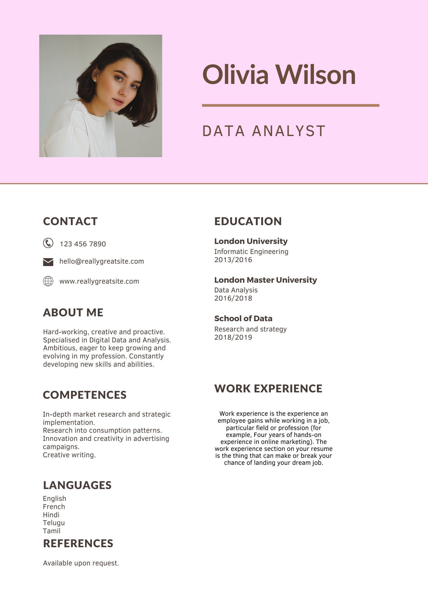 Resume Template Etsy