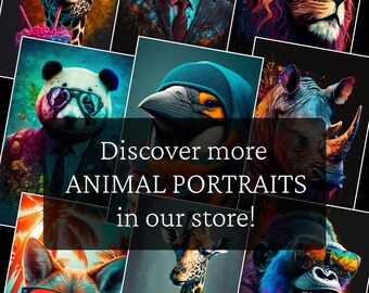 Gorilla in Suit Colorful African Animal Wall Colorful