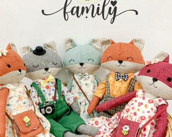 Handgefertigte Fuchs Puppe, maßgeschneiderte Puppe, 1. Geburtstagsgeschenk, süße Prinzessin Puppe, Baby-Dusche-Geschenk, sichere Material Schlafpuppe, Geschenk für Baby