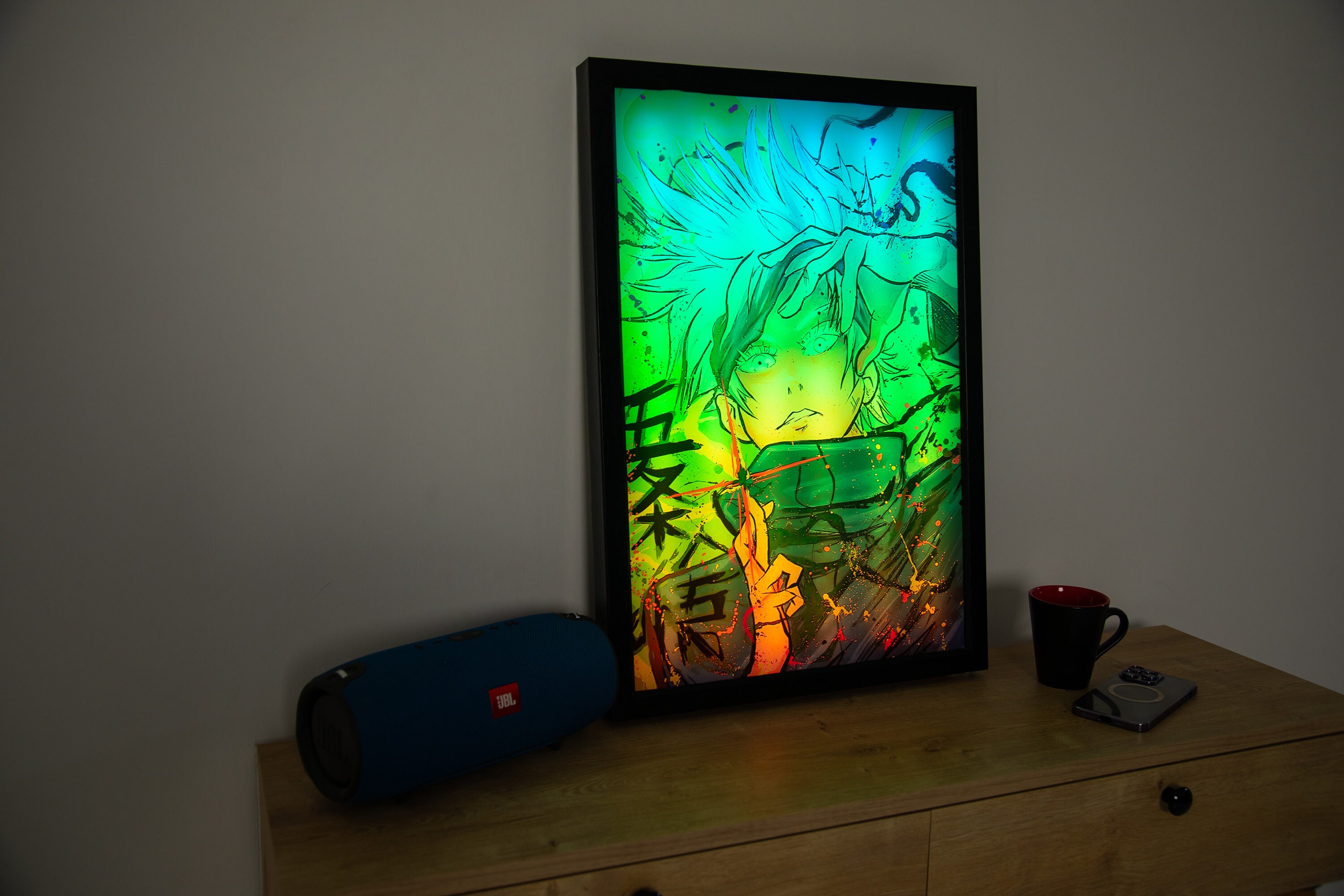 Plexi Glass Neon Led Wall Art Lightbox Invisible Champion Etsy