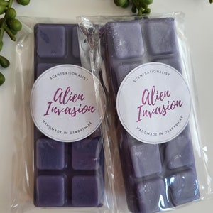 Alien Invasion Wax Melts, Designer Perfume Dupe, 50g Snap Bars, Highly Scented, Long Lasting, Vegan Friendly, Home Fragrances