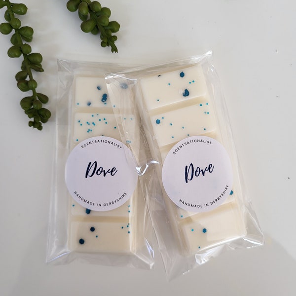 Dove Soy Wax Melts - Soap Scent 50g Snap Bars - Highly Scented, Long Lasting - Eco / Vegan Friendly - Home Fragrances