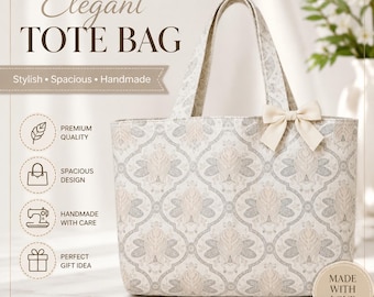 Structured Tote Bag Sewing Pattern – Beginner-Friendly, Large Capacity (PDF Download)
