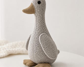 13" Goose Duck Plush Sewing Pattern, Country Style Soft Toy (PDF)