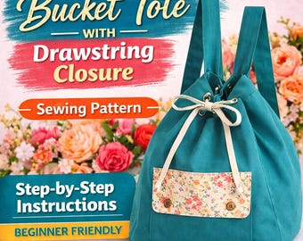 Naaipatroon rugzak met trekkoord | Tas met verstelbare riem pdf | Tutorial rugzak doorvoertutorial pdf | Patroon gewatteerde tas | Zelfgemaakte zakrugzak